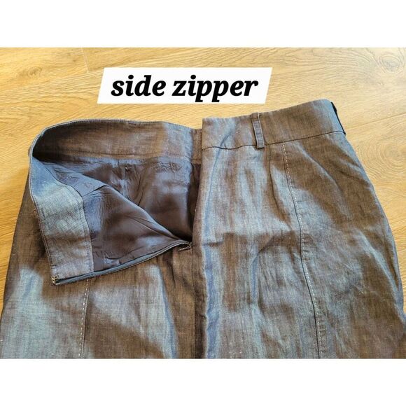 Ann Taylor LOFT skirt lined size 8 casual work blue - Picture 2 of 3